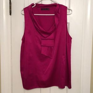 Bright pink sleeveless shirt